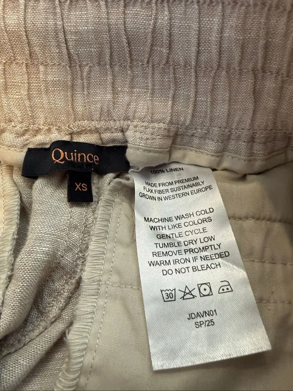 Quince European Linen Wide Leg Pants Size XS